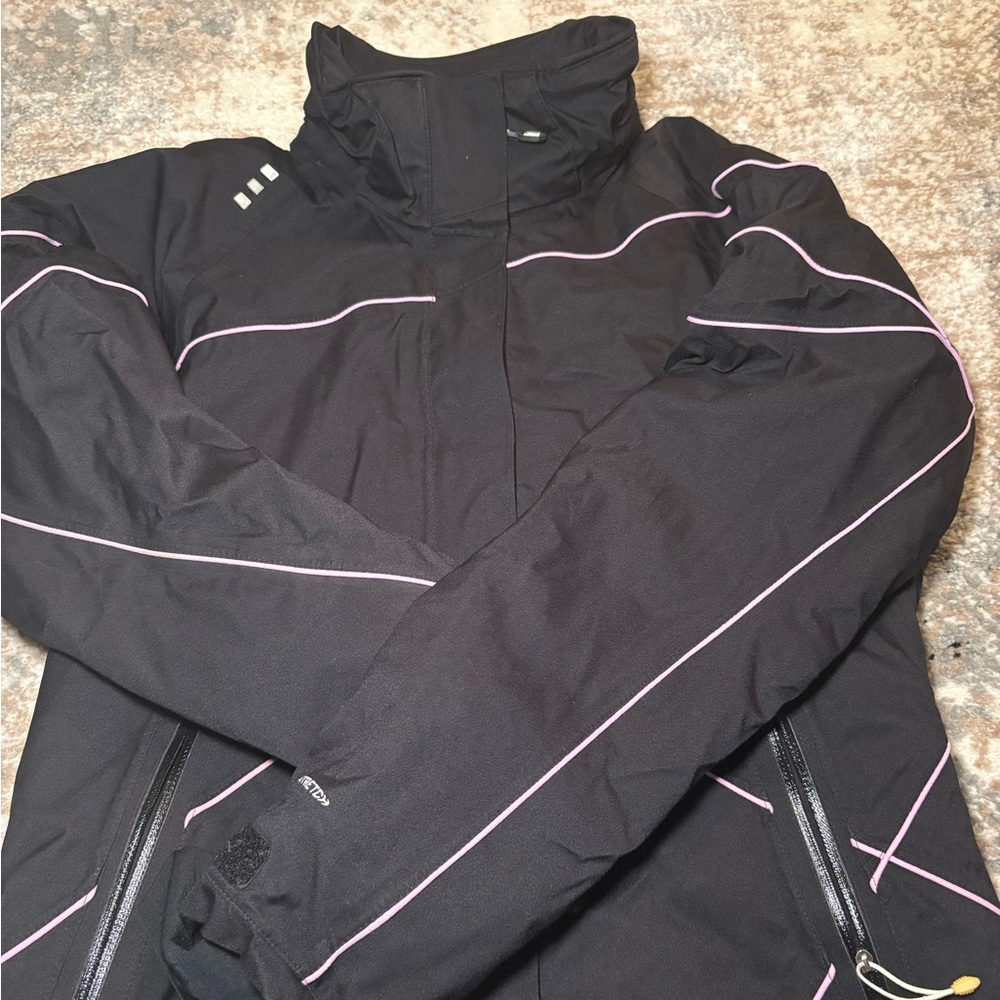 Women's Black Jacket with Pink Accents